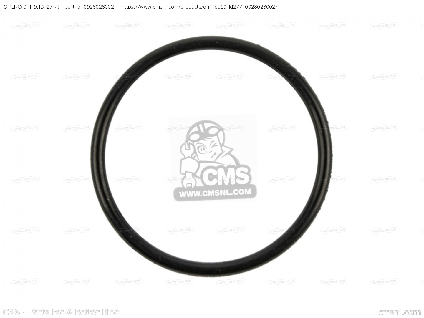 No.O:ring Volume 1 CD ステッカー付き 0928028002: O RING(D:1.9,ID:27.7) Suzuki - buy the 09280