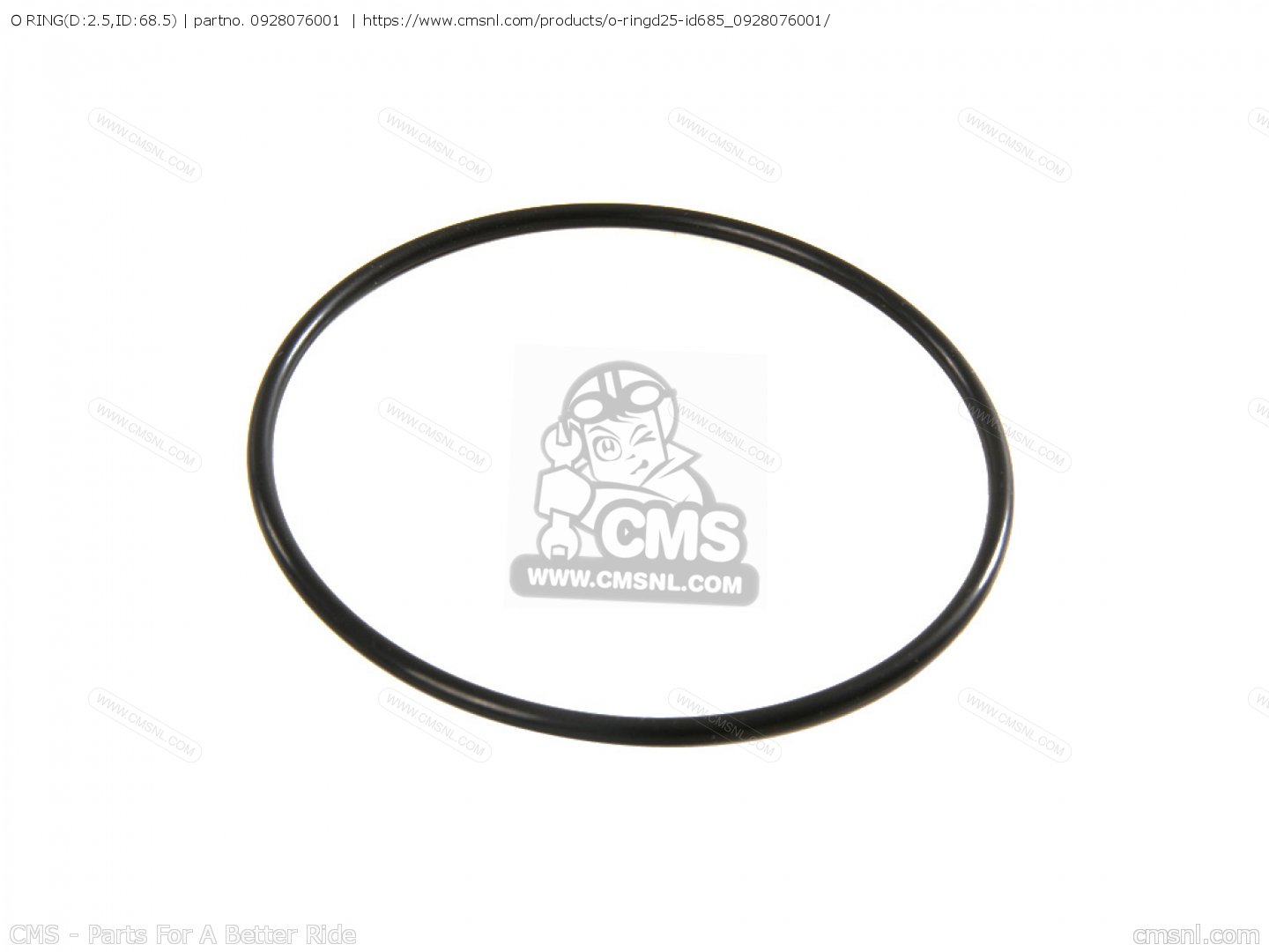0928076001: O RING(D:2.5,ID:68.5) Suzuki - buy the 09280-76001 at