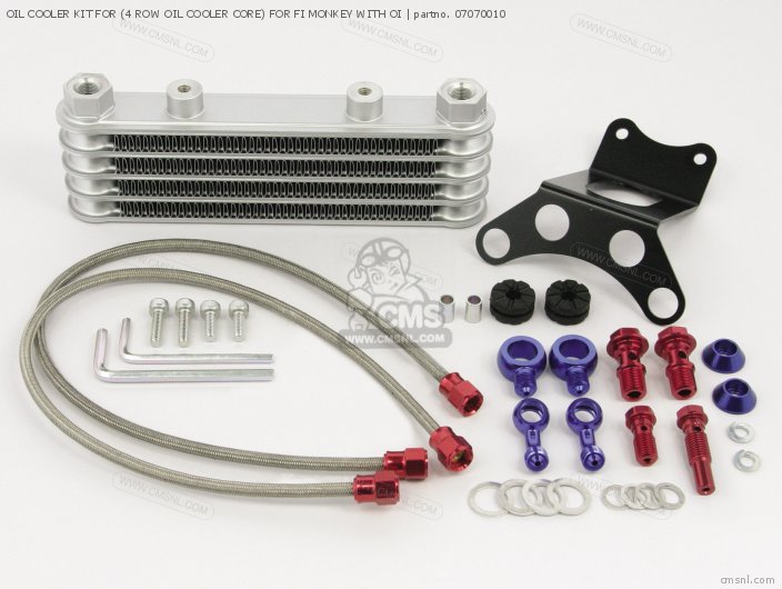 Takegawa OIL COOLER KIT FOR (4 ROW OIL COOLER CORE) FOR FI MONKEY WITH OI 07070010