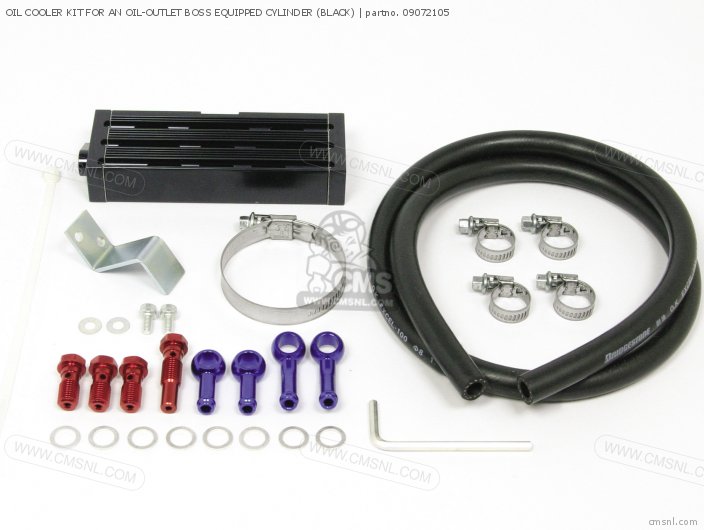 Takegawa OIL COOLER KIT FOR AN OIL-OUTLET BOSS EQUIPPED CYLINDER (BLACK) 09072105