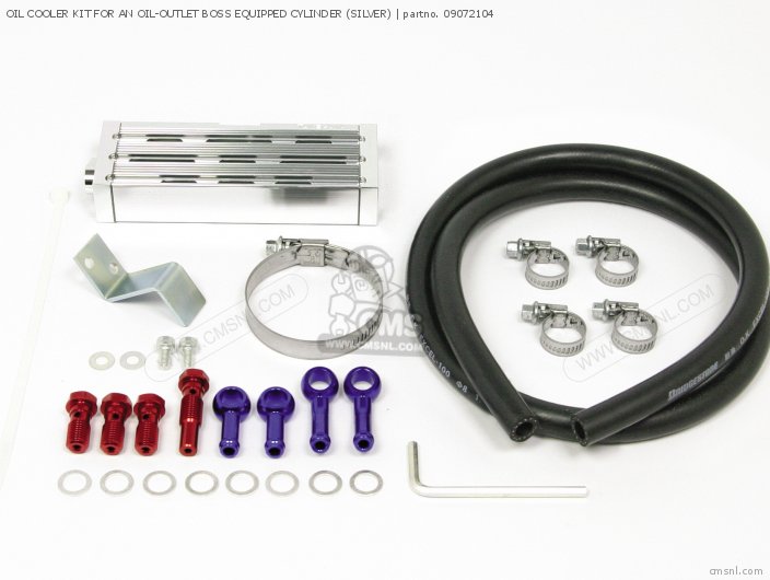 Takegawa OIL COOLER KIT FOR AN OIL-OUTLET BOSS EQUIPPED CYLINDER (SILVER) 09072104