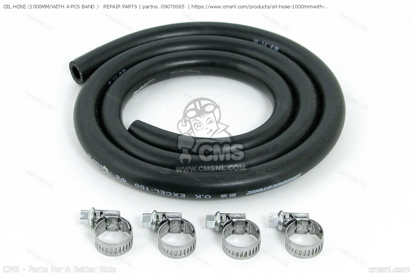 09070065 Oil Hose (1000mm/with 4pcs Band ) Repair Parts Takegawa