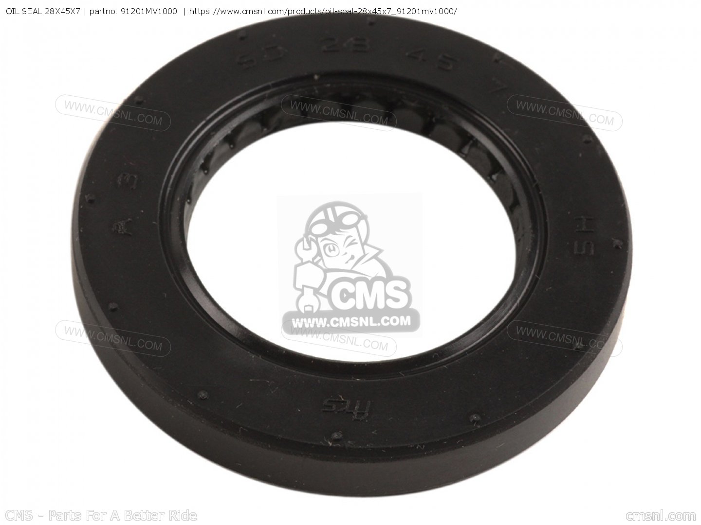 91201MV1000: Oil Seal 28x45x7 Honda - buy the 91201-MV1-000 at CMSNL