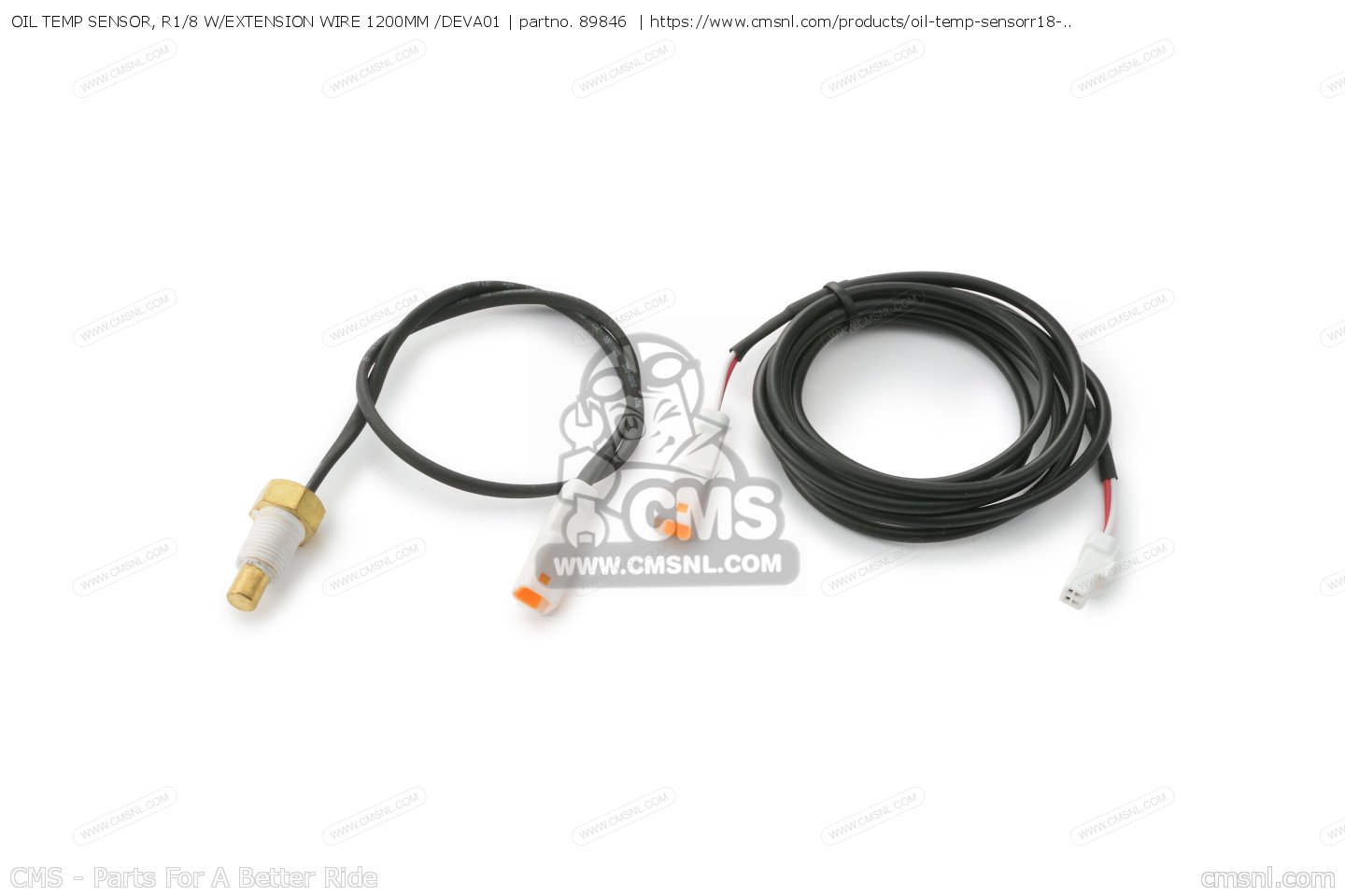 89846 Oil Temp Sensor, R1/8 W/extension Wire 1200mm /deva01 Daytona