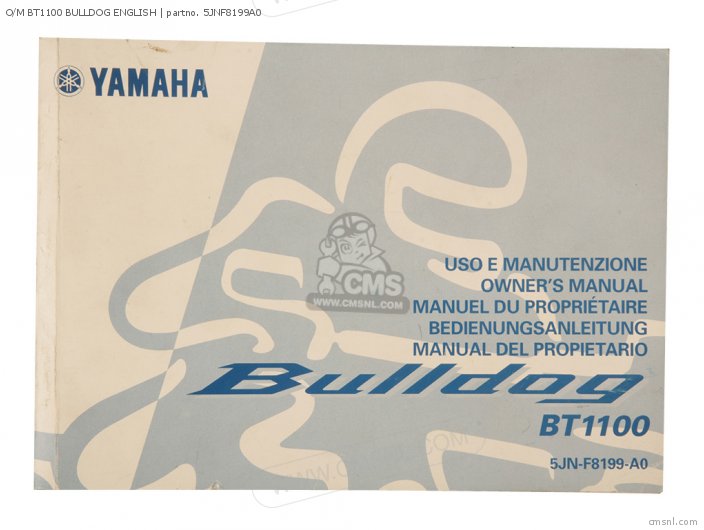 Yamaha O/M BT1100 BULLDOG ENGLISH 5JNF8199A0