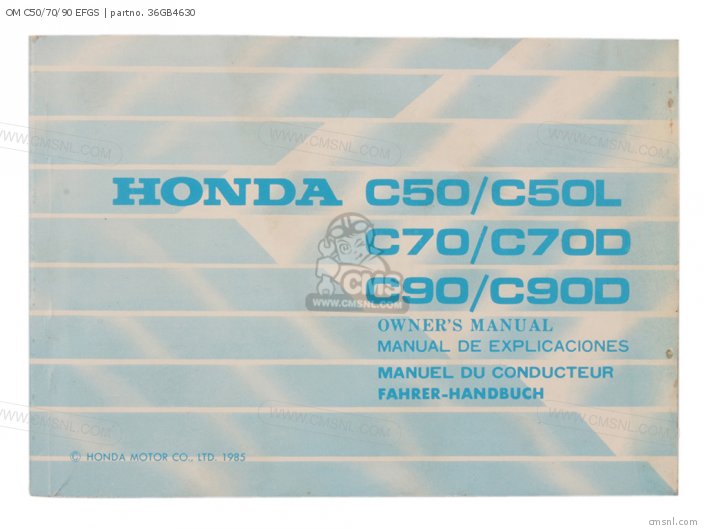 Honda OM C50/70/90 EFGS 36GB4630