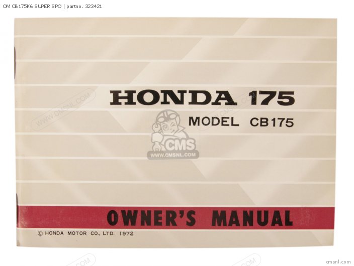 Honda OM CB175K6 SUPER SPO 323421