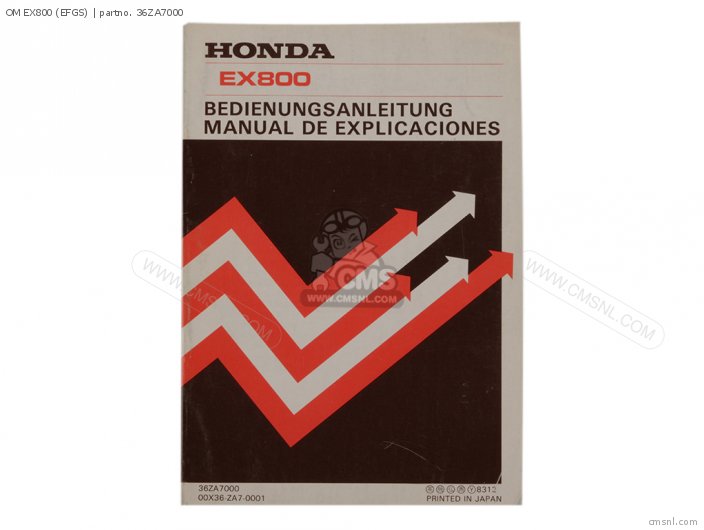 Honda OM EX800 (EFGS) 36ZA7000