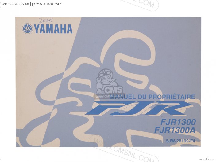 Yamaha O/M FJR1300/A 05 5JW28199F4