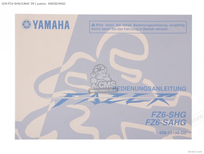 Yamaha O/M FZ6-SHG/SAHG '09 4S828199G2