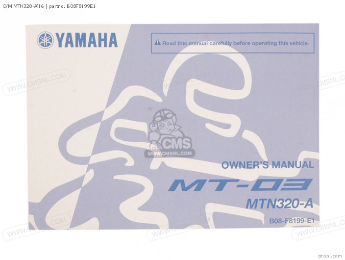 Yamaha O/M MTN320-A'16 B08F8199E1