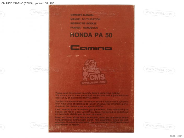 Honda OM PA50 CAMINO (EFHG) 3114801