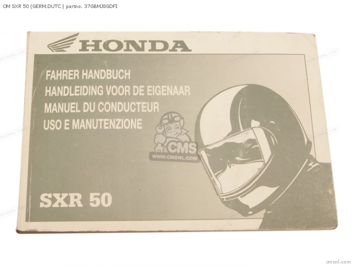 Honda OM SXR 50 (GERM,DUTC 37GBMJ8GDFI