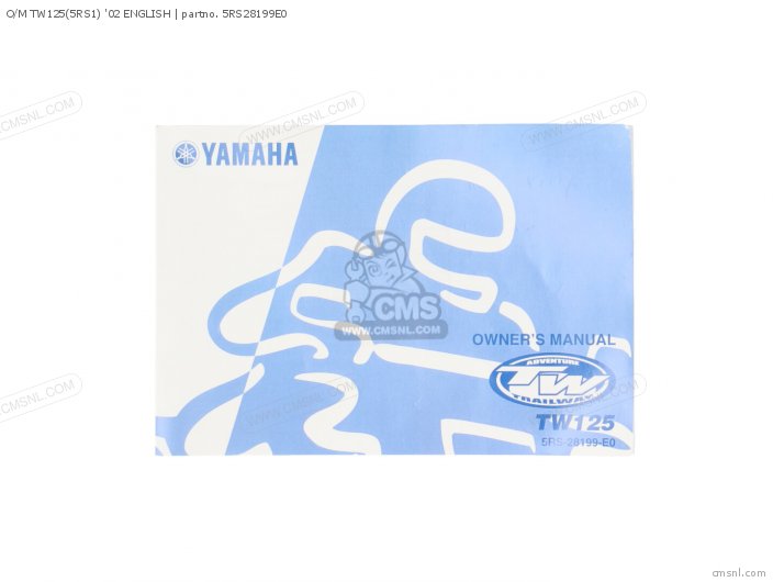 Yamaha O/M TW125(5RS1) 02 ENGLISH 5RS28199E0