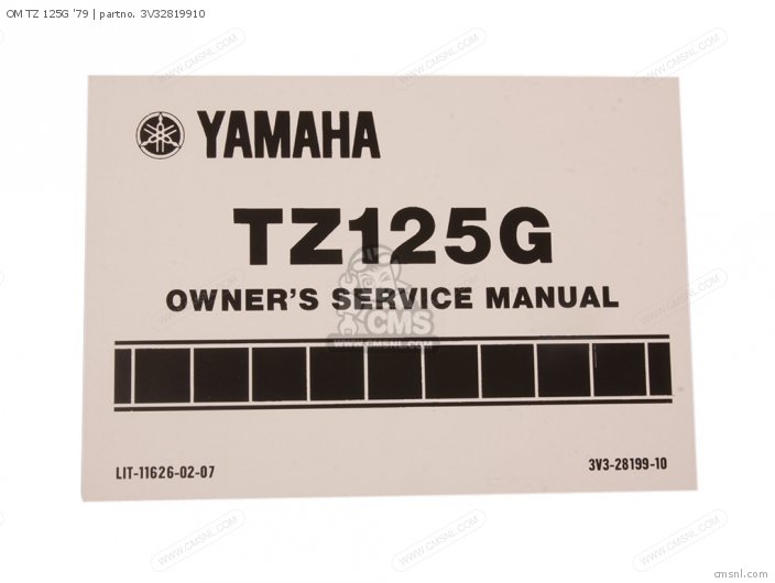 Yamaha OM TZ 125G '79 3V32819910 Yamaha OM TZ 125G '79 3V32819910