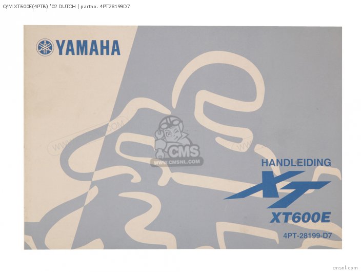 Yamaha O/M XT600E(4PTB) '02 DUTCH 4PT28199D7