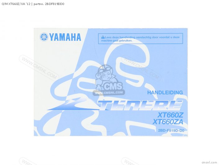 Yamaha O/M XT660Z/XA '12 2BDF819DD0