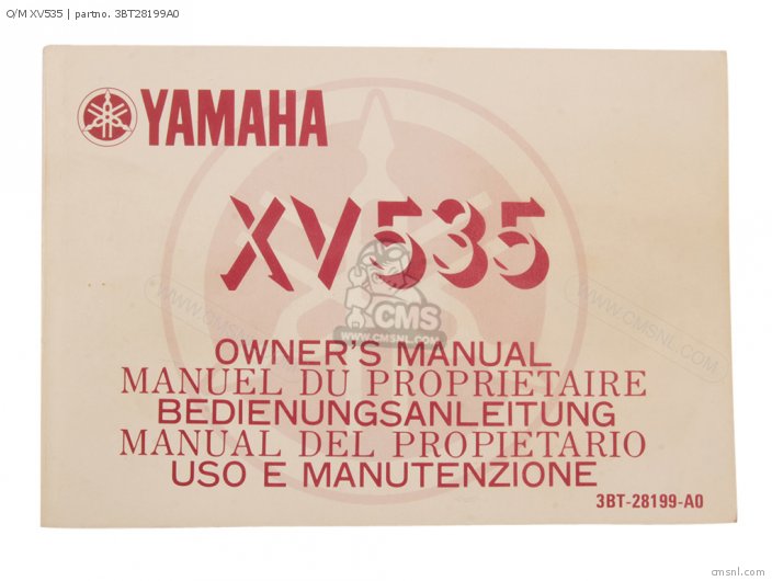 Yamaha O/M XV535 3BT28199A0