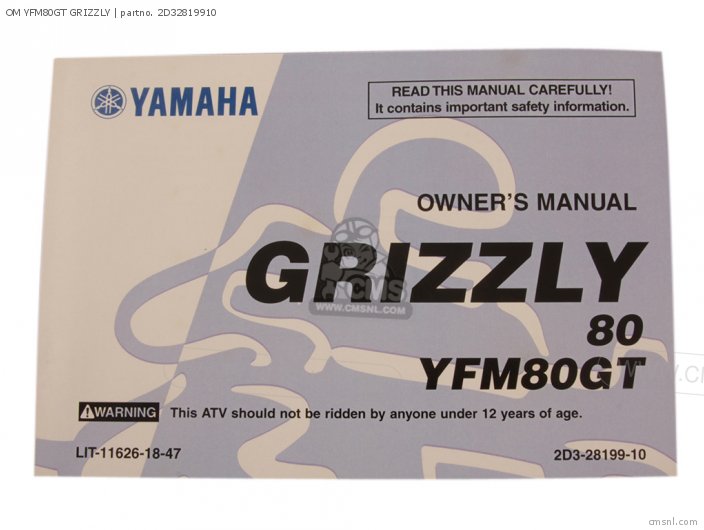 Yamaha OM YFM80GT GRIZZLY 2D32819910