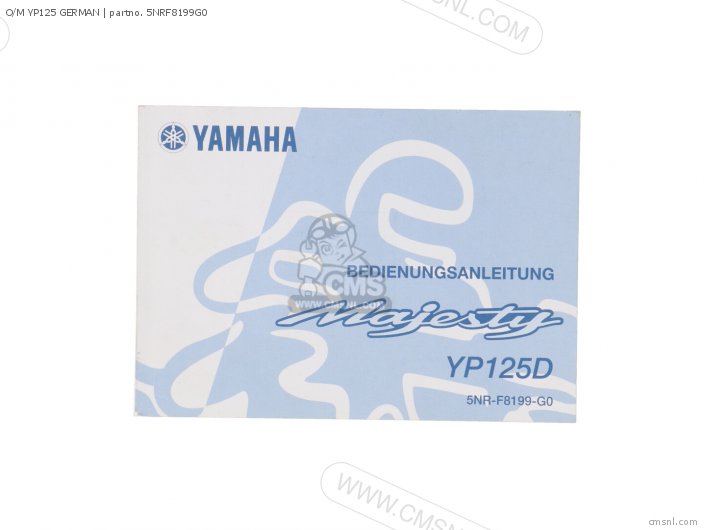 Yamaha O/M YP125 GERMAN 5NRF8199G0