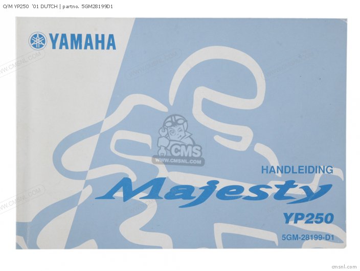 Yamaha O/M YP250  01 DUTCH 5GM28199D1