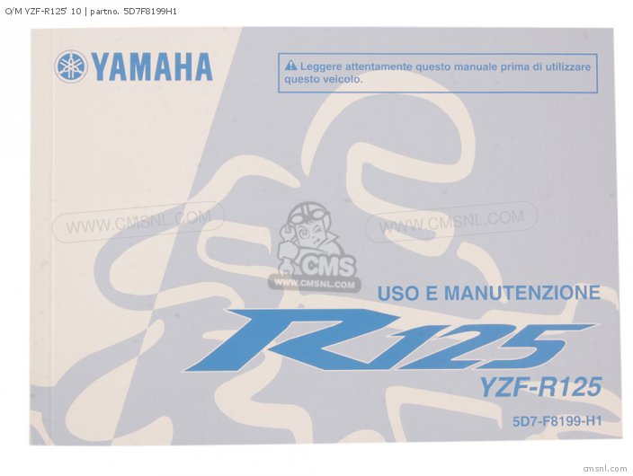 Yamaha O/M YZF-R125 10 5D7F8199H1