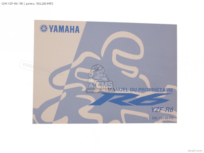 Yamaha O/M YZF-R6 '05 5SL28199F2 Yamaha O/M YZF-R6 '05 5SL28199F2