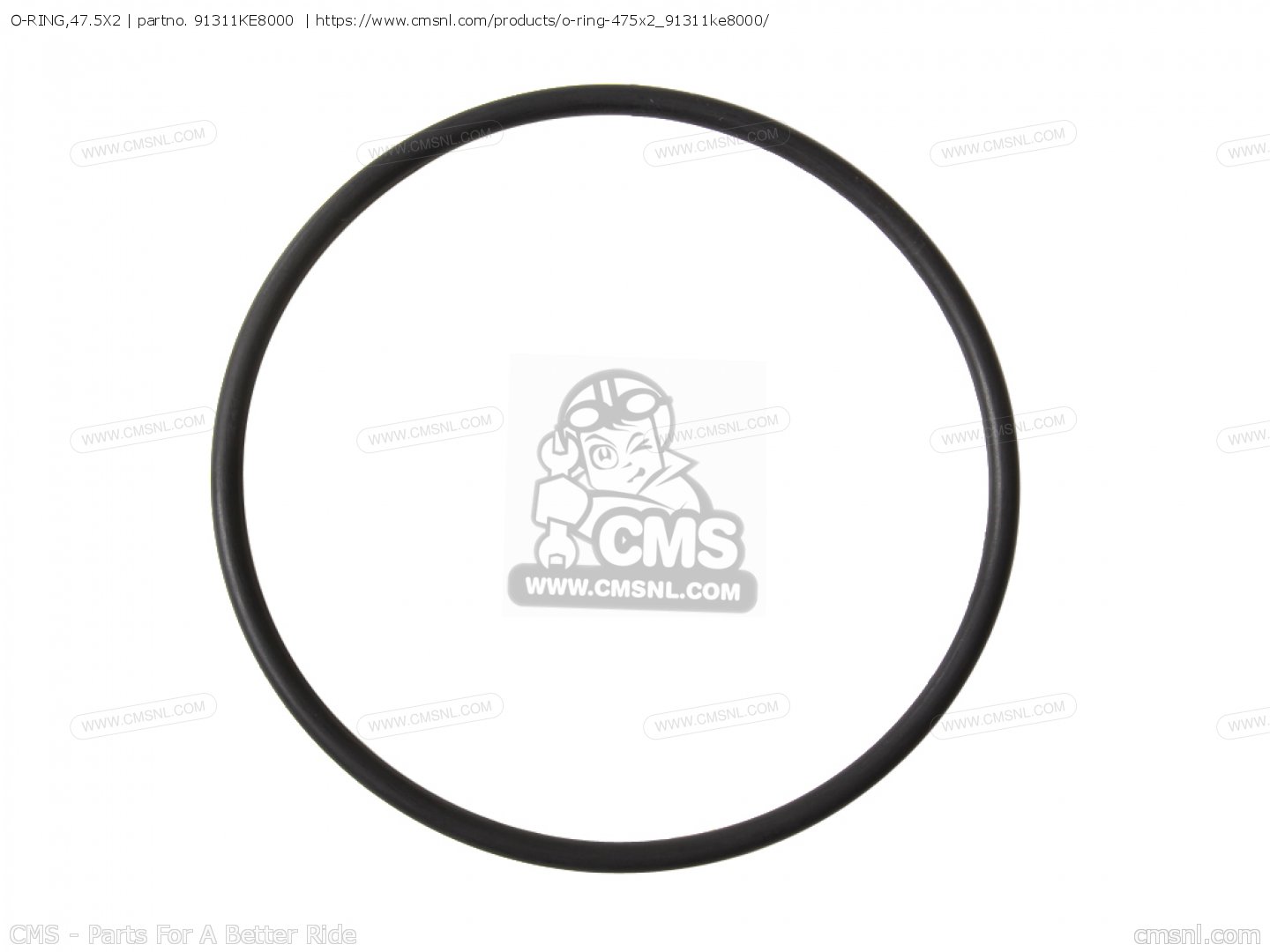 91311KE8000: O-RING,47.5X2 Honda - buy the 91311-KE8-000 at
