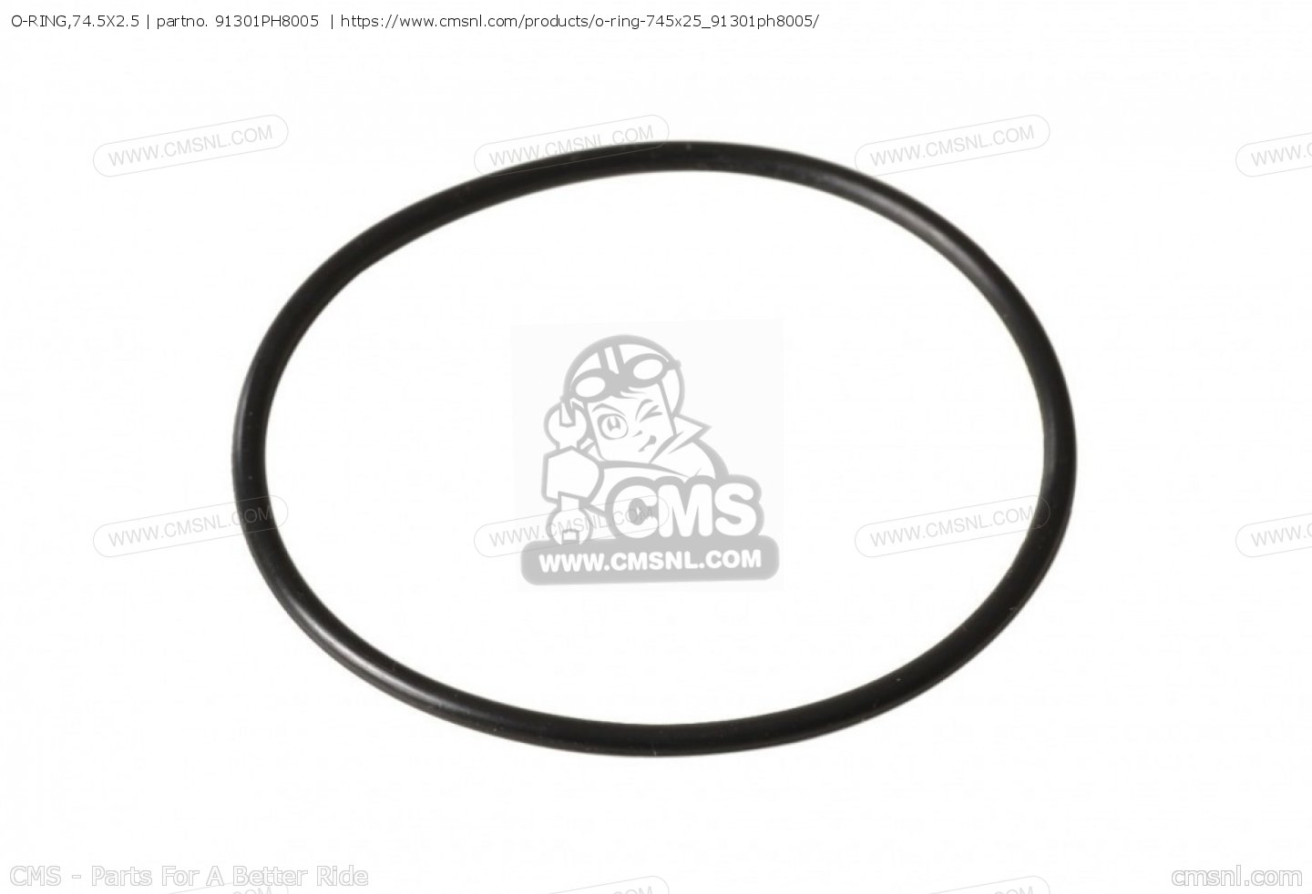 91301PH8005: O-RING,74.5X2.5 Honda - buy the 91301-PH8-005