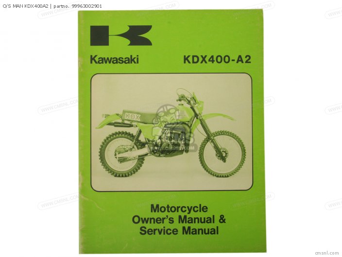 Kawasaki O/S MAN KDX400A2 99963002901