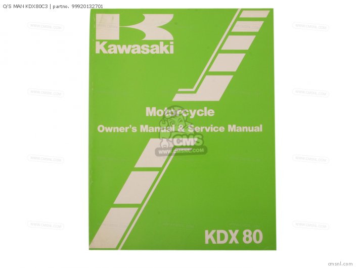 Kawasaki O/S MAN KDX80C3 99920132701