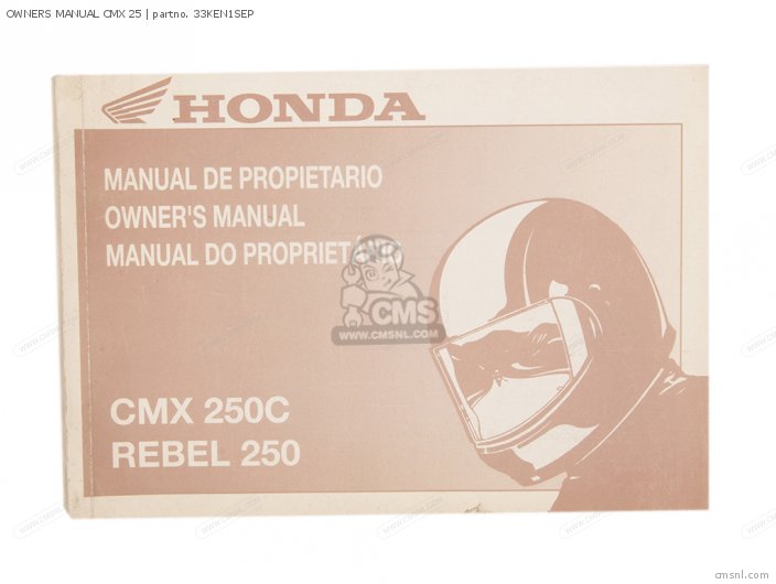 Honda OWNERS MANUAL CMX 25 33KEN1SEP
