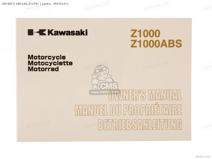 Kawasaki OWNER'S MANUAL,EN/FR/ 999761411