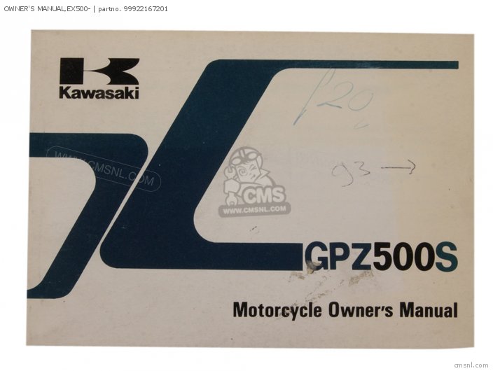 Kawasaki OWNERS MANUAL,EX500- 99922167201