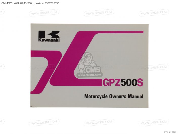 Kawasaki OWNERS MANUAL,EX500- 99922169901