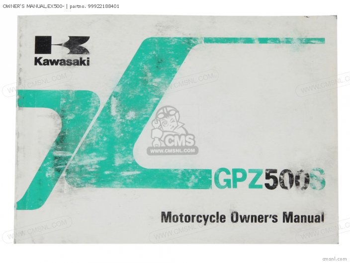 Kawasaki OWNERS MANUAL,EX500- 99922188401