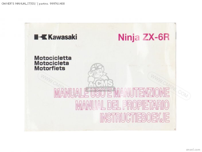 Kawasaki OWNERS MANUAL,IT/ES/ 999761408