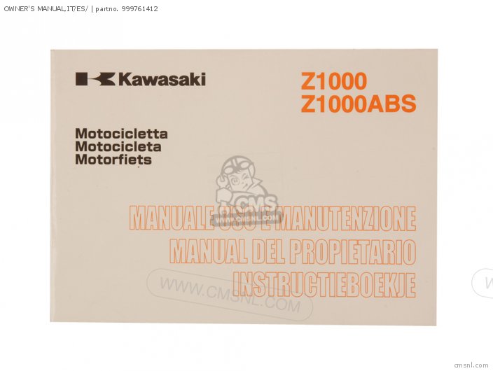 Kawasaki OWNERS MANUAL,IT/ES/ 999761412