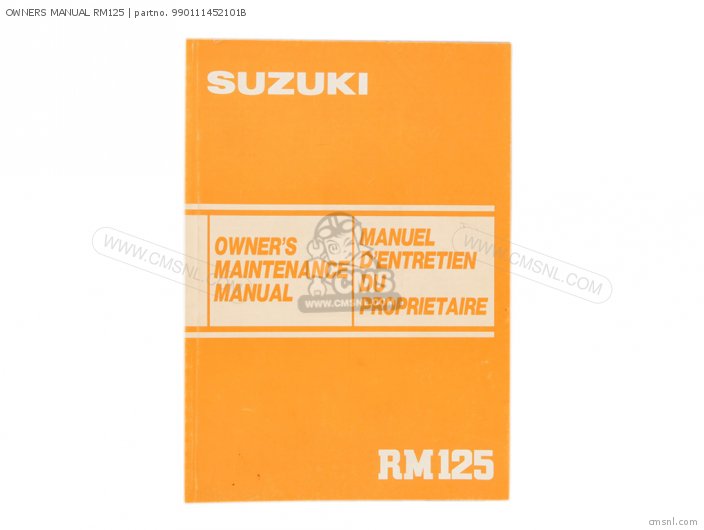 Owners Manual Rm125 photo