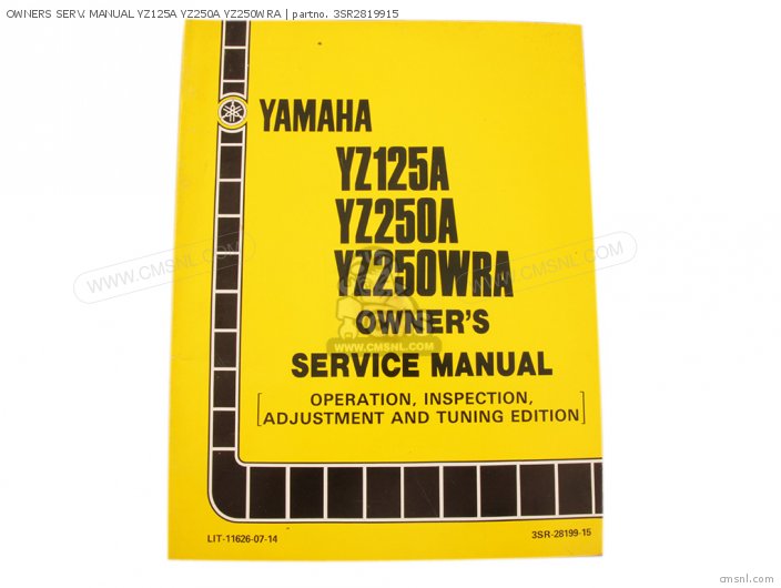 Yamaha OWNERS SERV. MANUAL YZ125A YZ250A YZ250WRA 3SR2819915