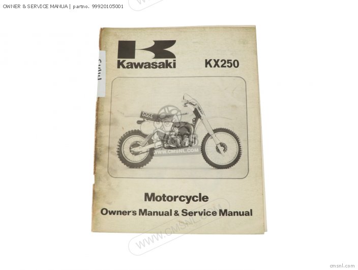 Kawasaki OWNER & SERVICE MANUA 99920105001