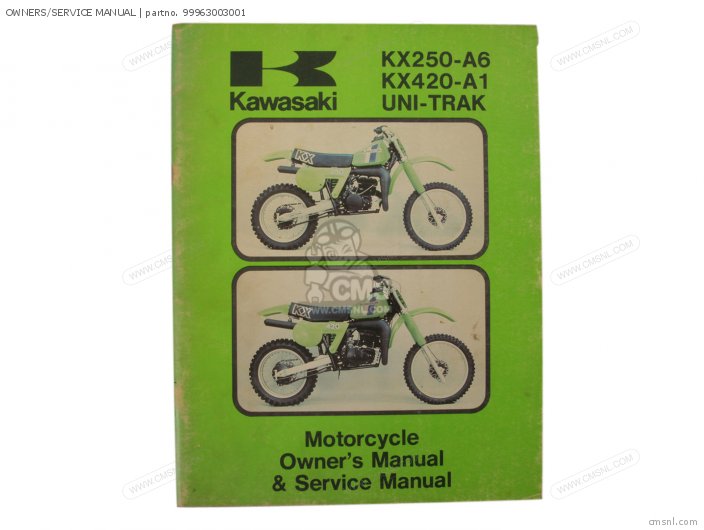 Kawasaki OWNERS/SERVICE MANUAL 99963003001