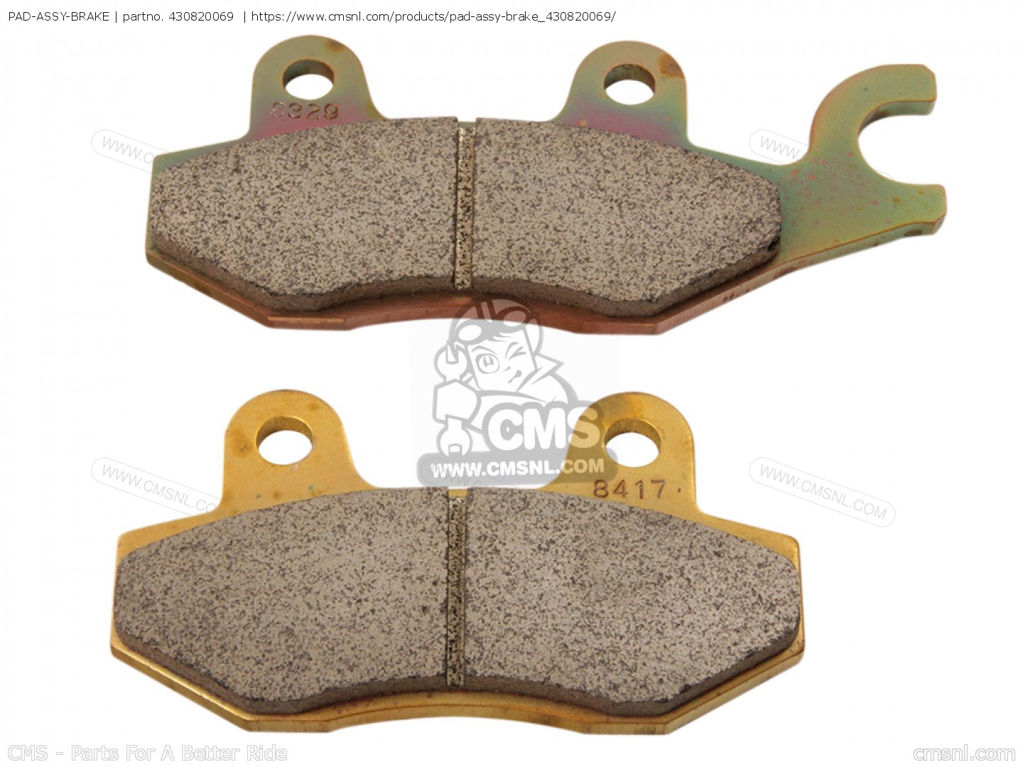Kawasaki 43082-0069 PAD-ASSY-BRAKE