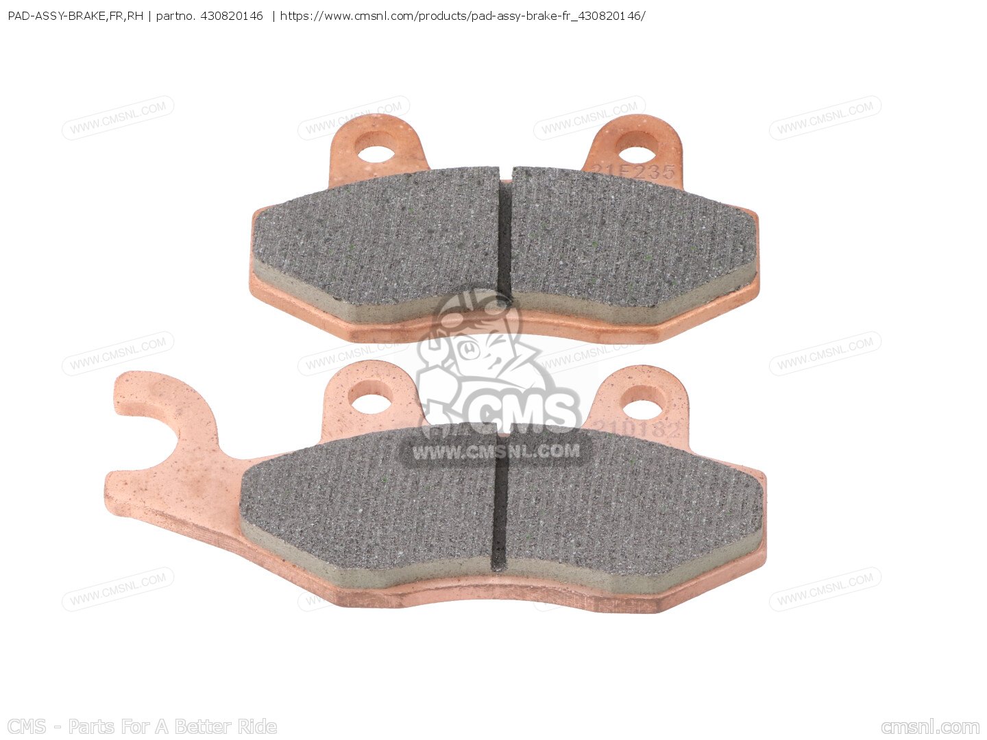 430820146 Padassybrake,fr,rh Kawasaki buy the 430820146 at CMSNL