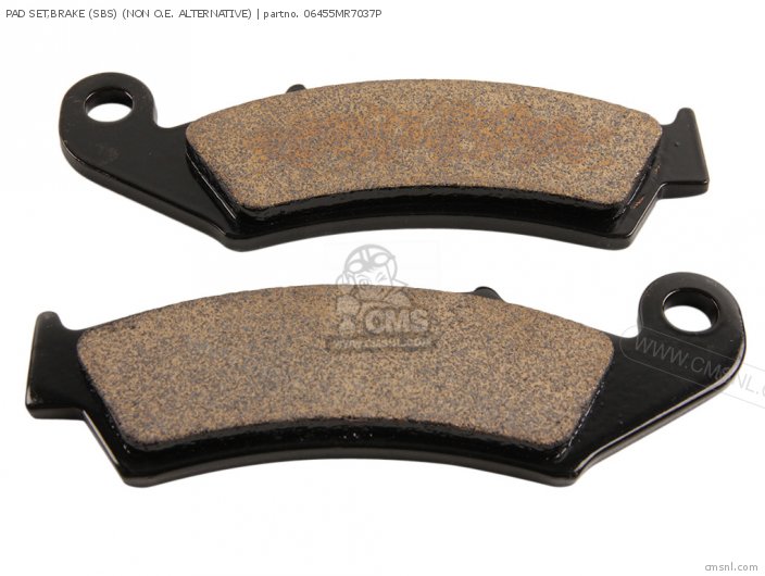 Honda PAD SET,BRAKE (SBS) (MCA) (NON O.E. ALTERNATIVE) 06455MR7037P