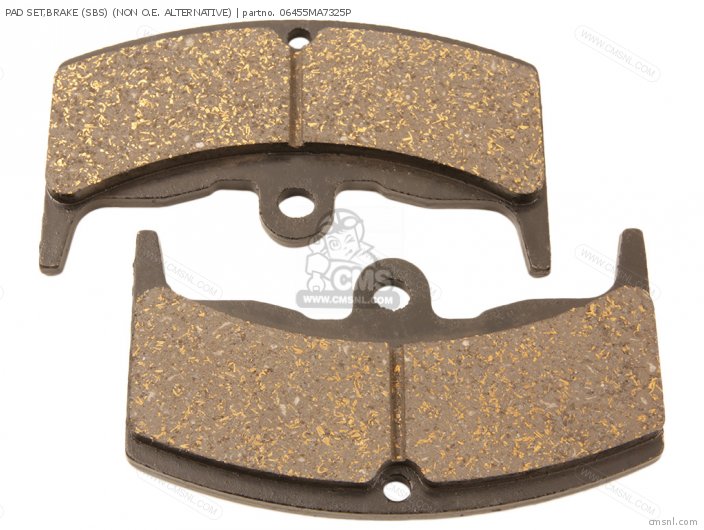 Honda PAD SET,BRAKE (SBS)  (MCA) (NON O.E. ALTERNATIVE) 06455MA7325P