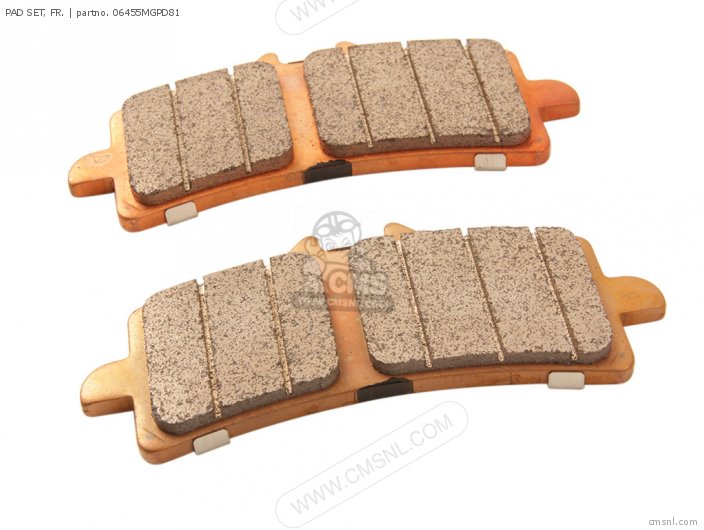 Honda PAD SET,FR (NAS) 06455MGPD81 Honda PAD SET,FR (NAS) 06455MGPD81