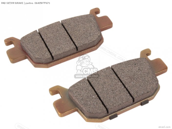Honda PAD SET,RR BRAKE (NAS) 06435KTF671 Honda PAD SET,RR BRAKE (NAS) 06435KTF671