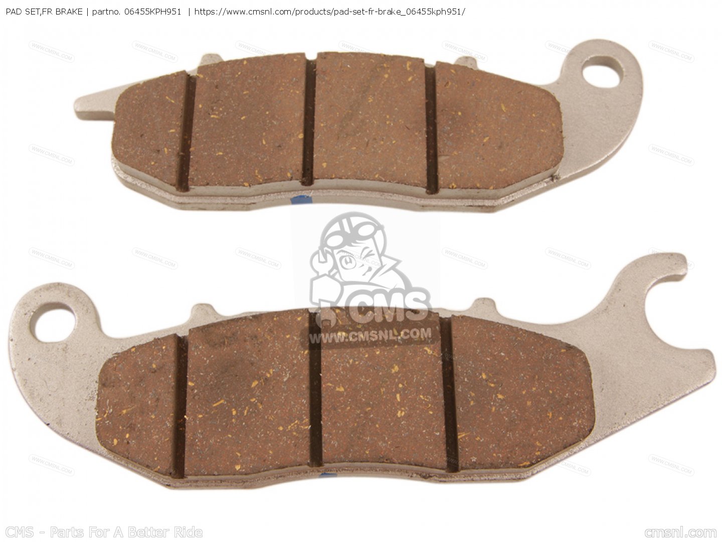 06455KPH951 Pad Set,fr Brake (nas) Honda buy the 06455KPH951 at CMSNL