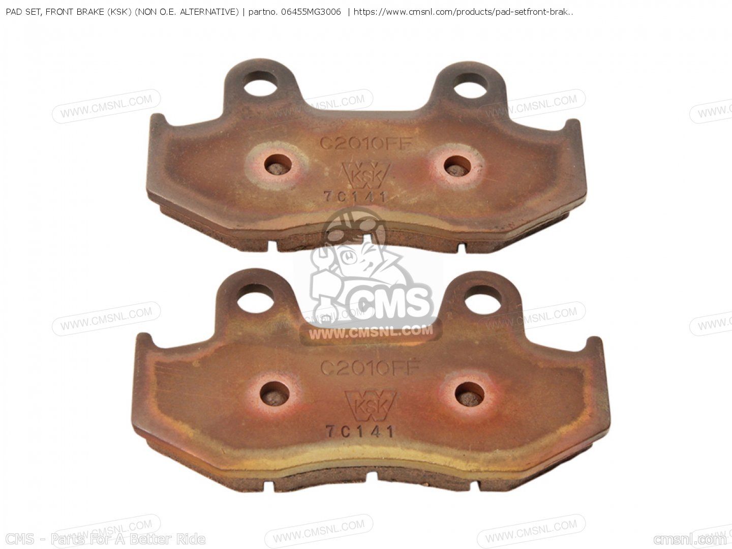 06455MG3006: Pad Set, Front Brake (ksk) (non O.e. Alternative) (mca ...